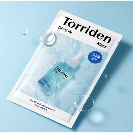 HOTTEST vegan pack 【Torriden】 Dive-In Low Molecule Hyaluronic Acid Mask Sheet