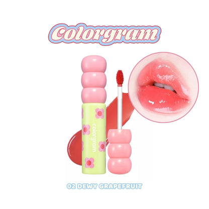 Colorgram Fruity Glass Lip Tint 2.8g (14 Colors) | Tanghulu Tangle Tint - Bright Shades, Lightweight & Long-lasting