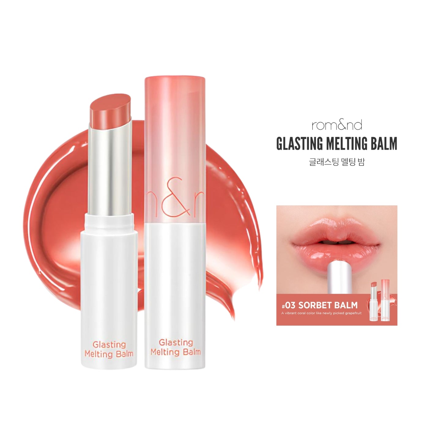 Romand [rom&nd] Glasting Melting Lip Balm 3.5g Korea Hydrating Tinted Lip Care