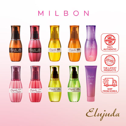 [MILBON] Elujuda Hair Essence Oil 120ml 10 Types/Leave-In Hair Essence, Serum, Bleach Care Gel Serum