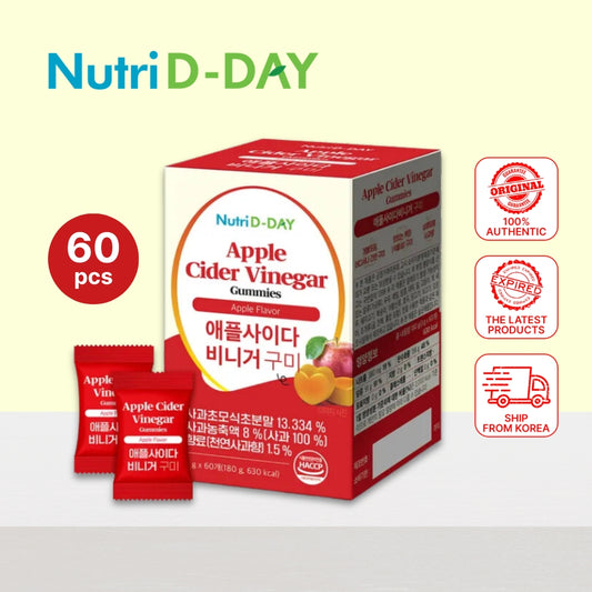 Nutri D Day Apple Vinegar Apple Cider Vinegar Gummies 180g 60pcs