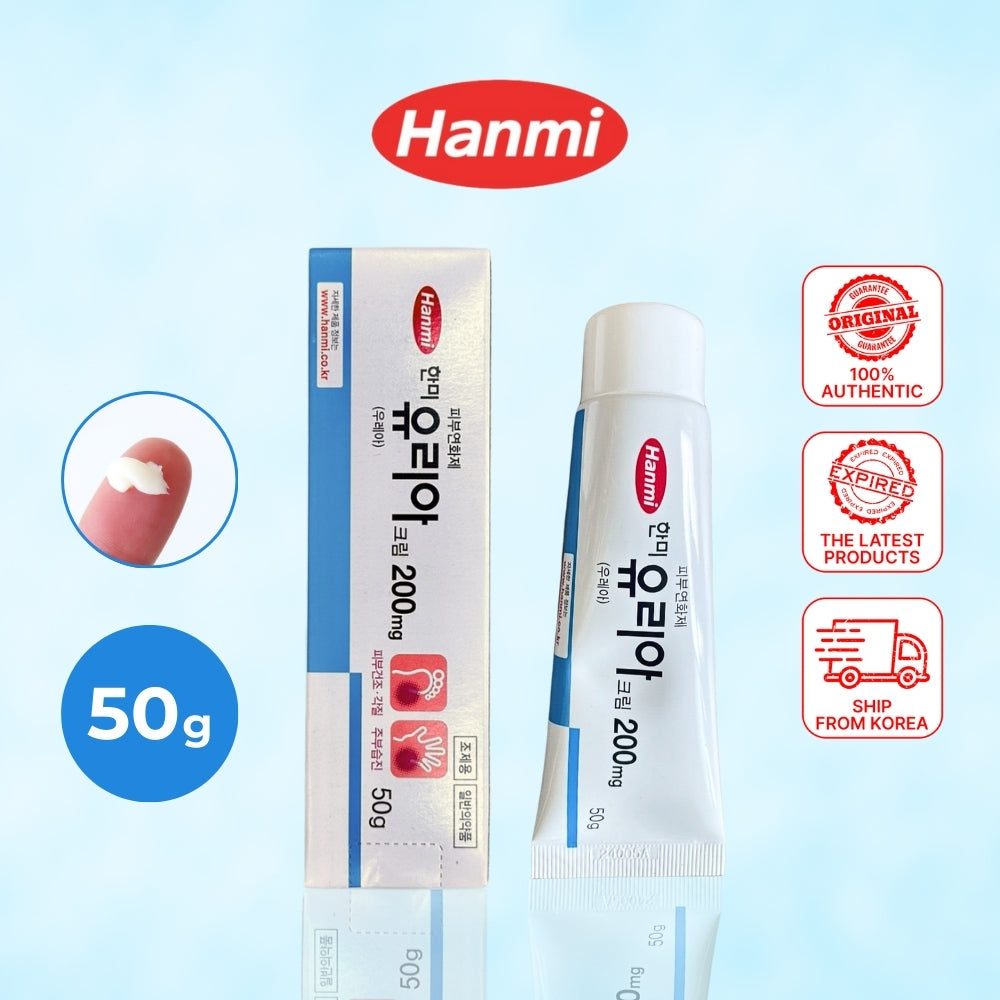 Hanmi Pharmaceutical Yuria Skin Softening Cream for Foot Care - Repellent Moisture for Eczema, Dry Feet - Housewives Dermatological Moisturizer