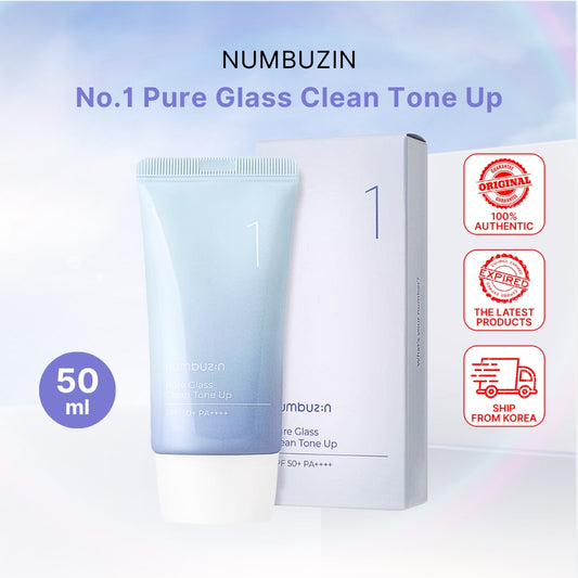 numbuzin No.1 Pure Glass Clean Tone Up SPF50+ PA++++ 50ml / Hydration Sun Protection, Face Sunscreen