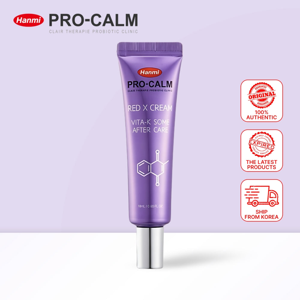 Hanmi PROCALM RED X CREAM Soothing Regenerative Hypoallergenic Bruising Cream 18ml / Sensitive Skin