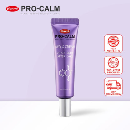 Hanmi PROCALM RED X CREAM Soothing Regenerative Hypoallergenic Bruising Cream 18ml / Sensitive Skin