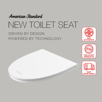 American Standard Slow Elongated Closed Front Toilet Seat C628500Z-6DAKZZ10C White