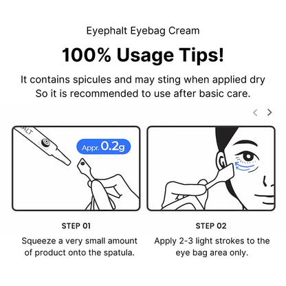 Dr. Melaxin Eyephalt Eyebag Cream 10ml for Eye Bags | Anti-aging Eye Treatment with Hyaluronic Acid and Caffeine for Brightening and Hydration