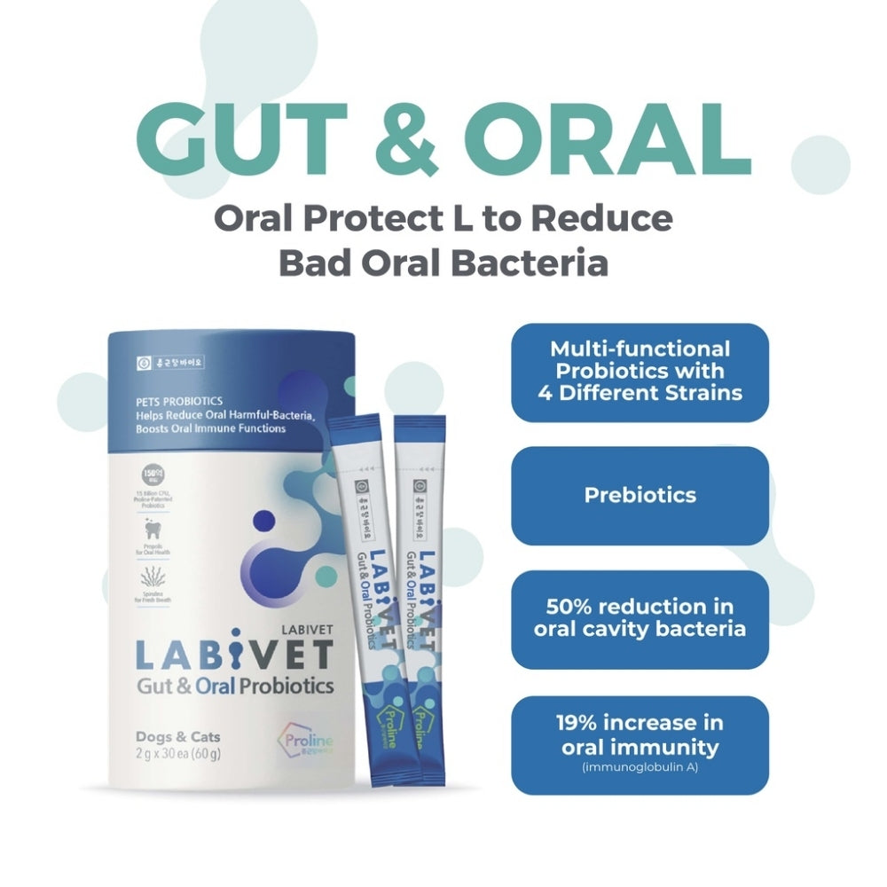 LABIVET Korea Pet Supplement for Dog Cat Joints - Immune Probiotics 60g | Skin & Oral Health Support