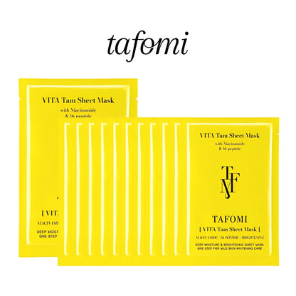 TAFOMI Vita TAM Sheet Mask 10 Sheets 27ml | Hydrating Face Masks