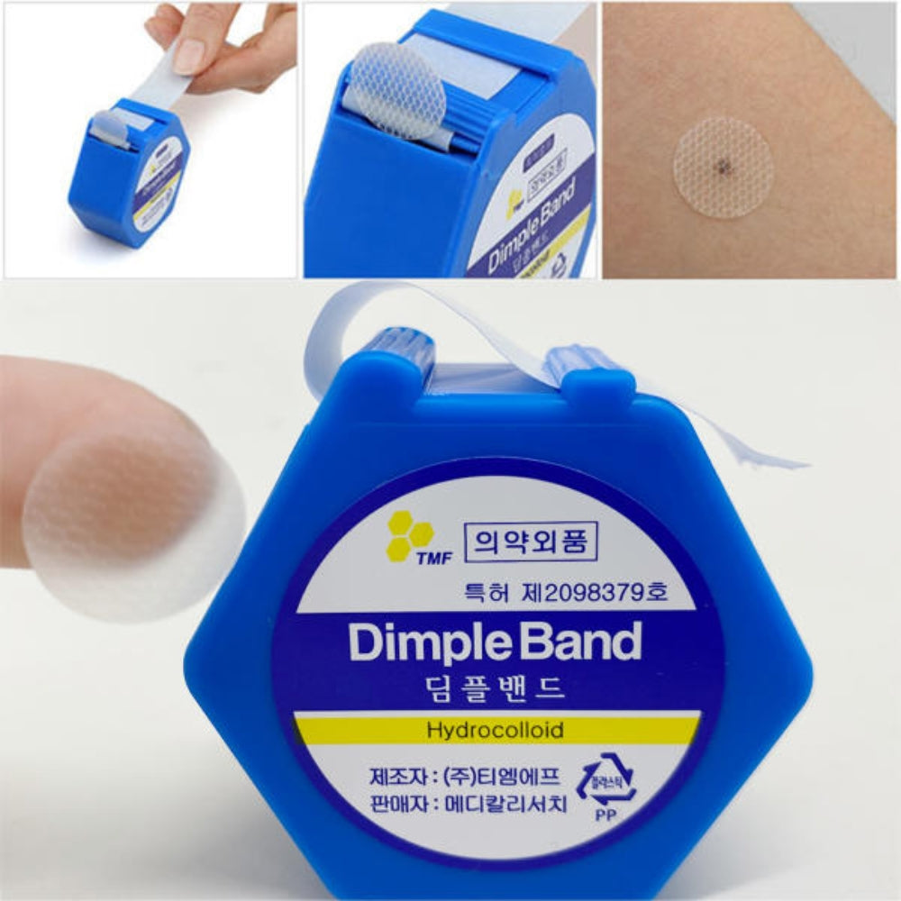 KOREA Beauty Acne Patch Dimple Band 70pcs 15mm Hydrocolloid Pimple Patch for Acne, Mosquito Bite, Wound, Skincare - Skin Healing, Scar Prevention & Blemish Control