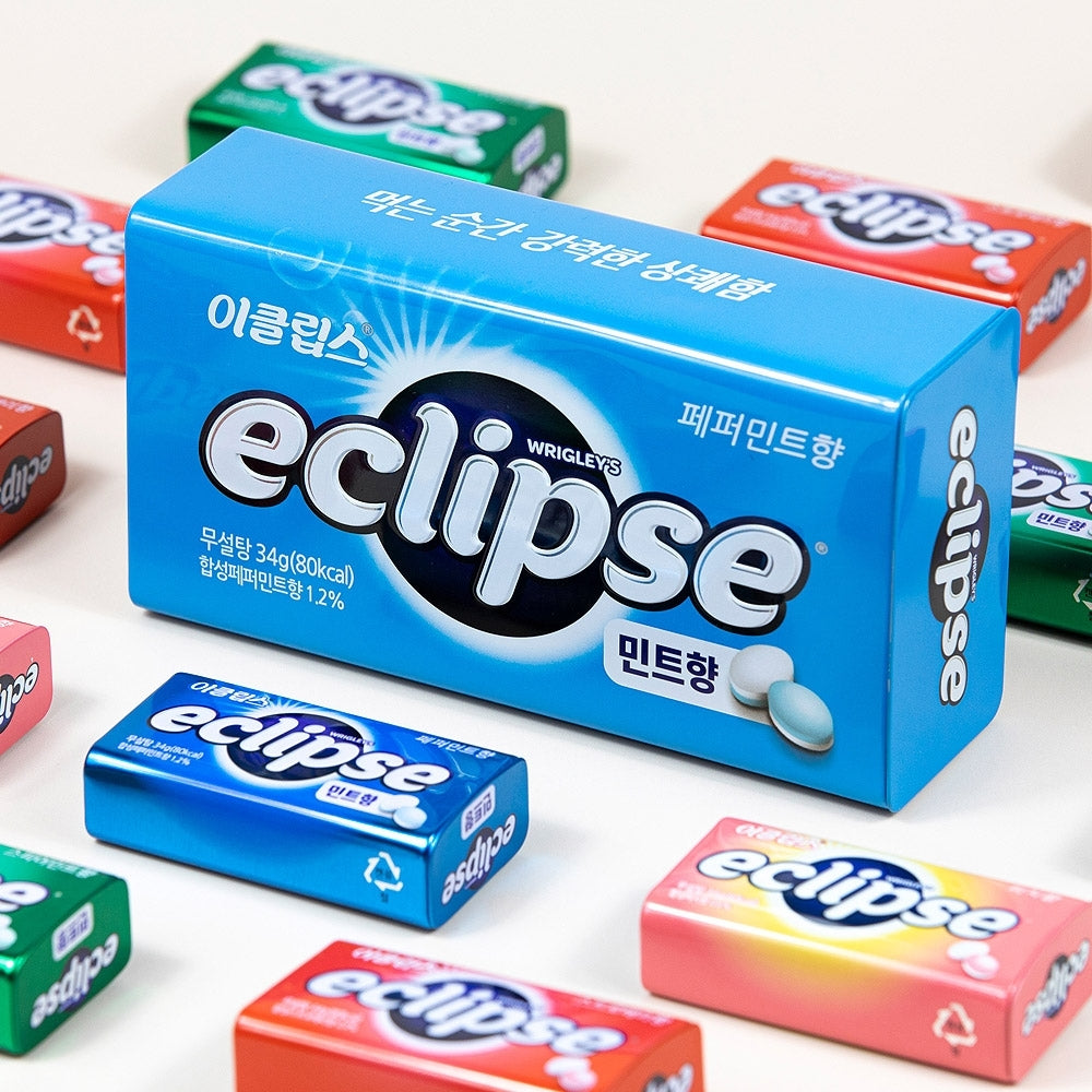 Eclipse Sugar Free Candy 6 Types/Pepper Mint/Spearmint/Peach/Blackcurrant/Strawberry/Watermelon