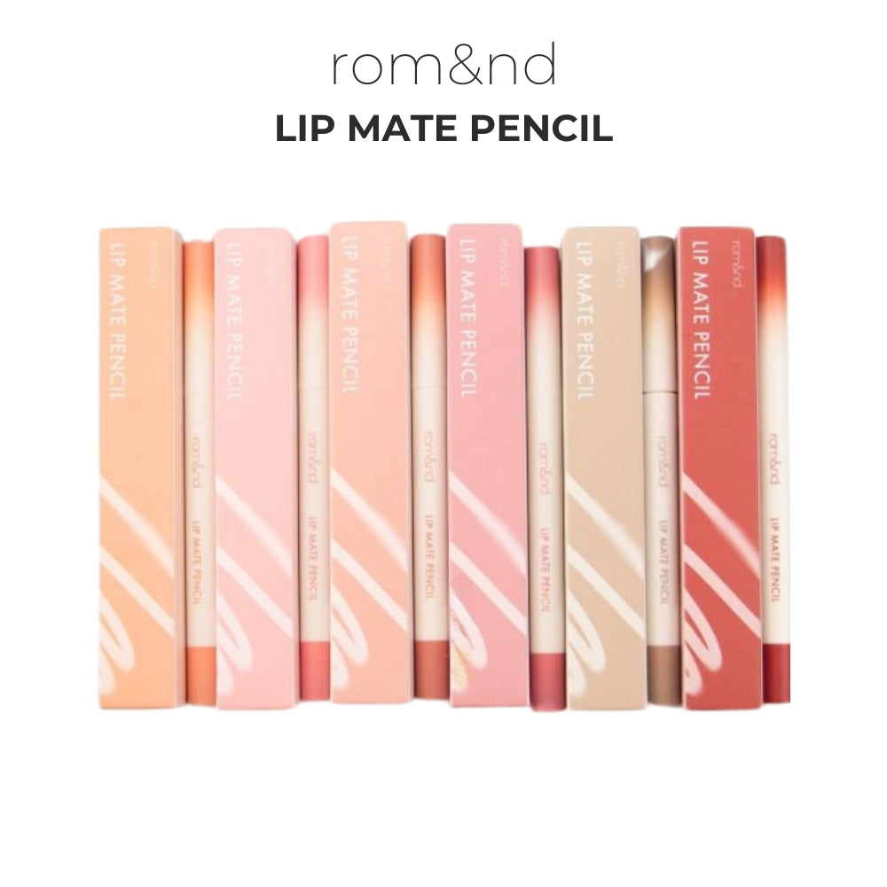 [rom&nd] Romand Lip Mate Pencil - 6 Colors Waterproof Lip Liner for Long-Lasting Lip Makeup