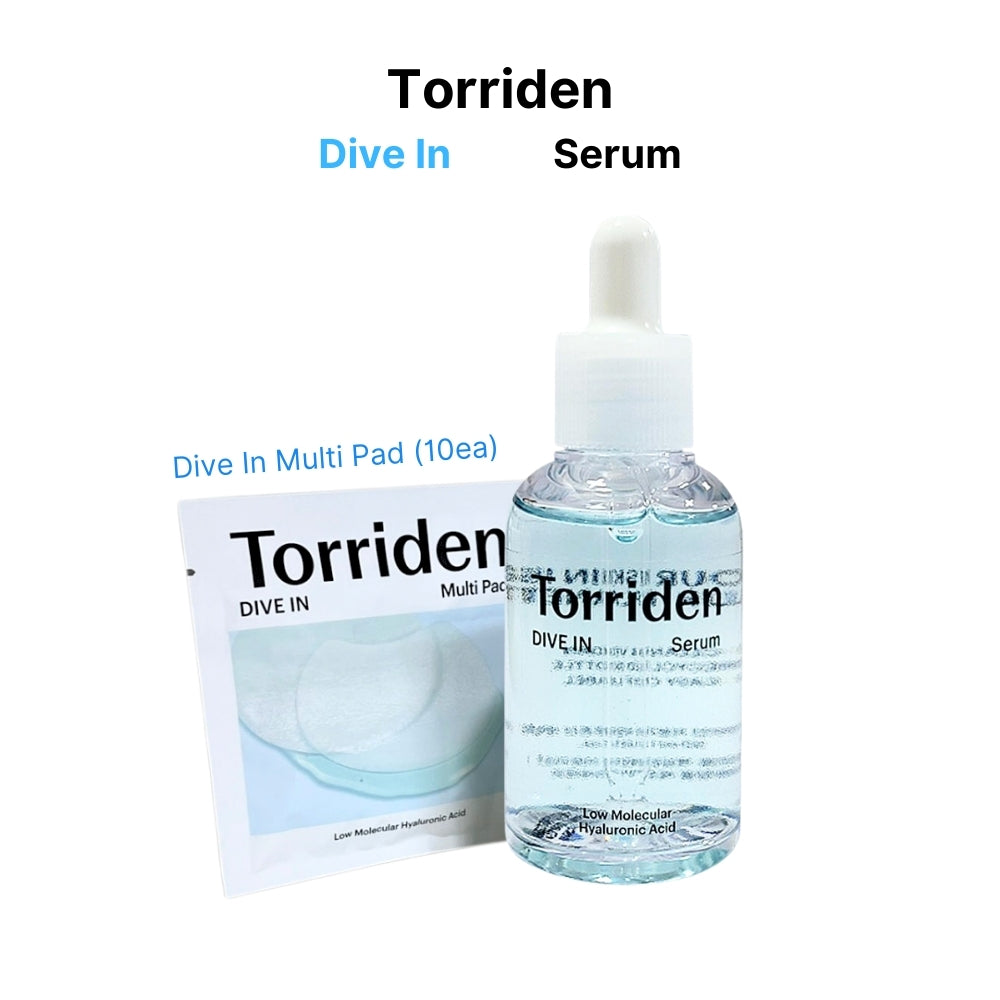 Torriden Dive-In Serum 50ml + Hyaluronic Acid Multi Pad (10ea)