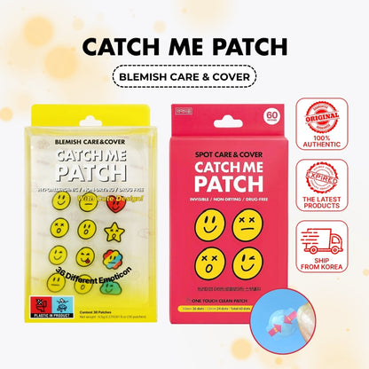 Skin Blemish Spot Care Patch – Pimple Acne Treatment Stickers with Emoji(36ea,60ea), Skincare Remedy