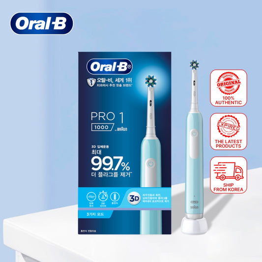 Oral-B Pro 1000 Rechargeable Electric Toothbrush - SkyBlue | Rechargeable, Pro Series