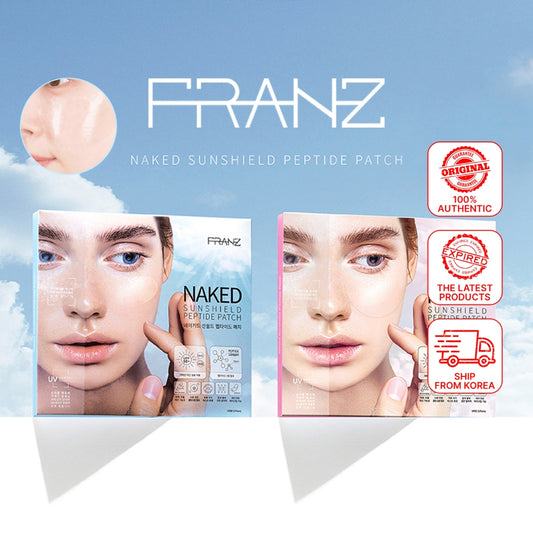 FRANZ Naked Sunshield Peptide Patch 5 Pairs for Anti-Aging Skincare│UV Protection UV Blocking Sun Block Golf Patch