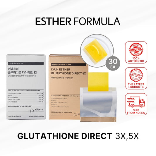 Esther Formula Glutathione Direct  3X,5X Film Skin Whitening Supplement Upgrade - Radiant Skin Care Beauty Solution