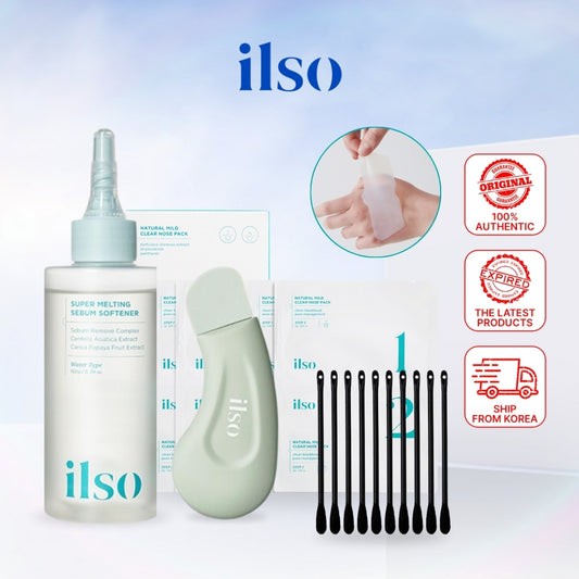 ILSO Natural Blackhead Remover Nose Pack Clear Skin Softener Exfoliating Tool Bamboo - Pore Cleansing for Sensitive Skin Face Care - Mild, Nose Care - Clear Nose Pack