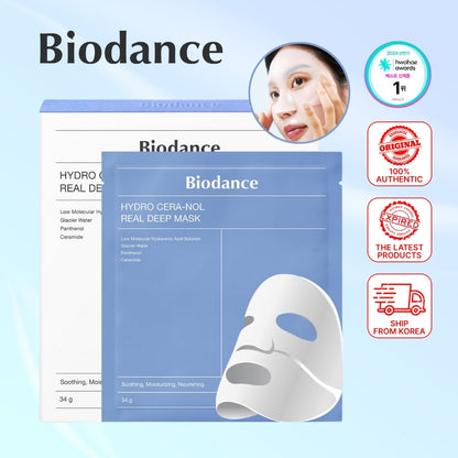 BIODANCE Hydro Cera-Nol Real Deep Mask / Hyaluronic Facial Mask