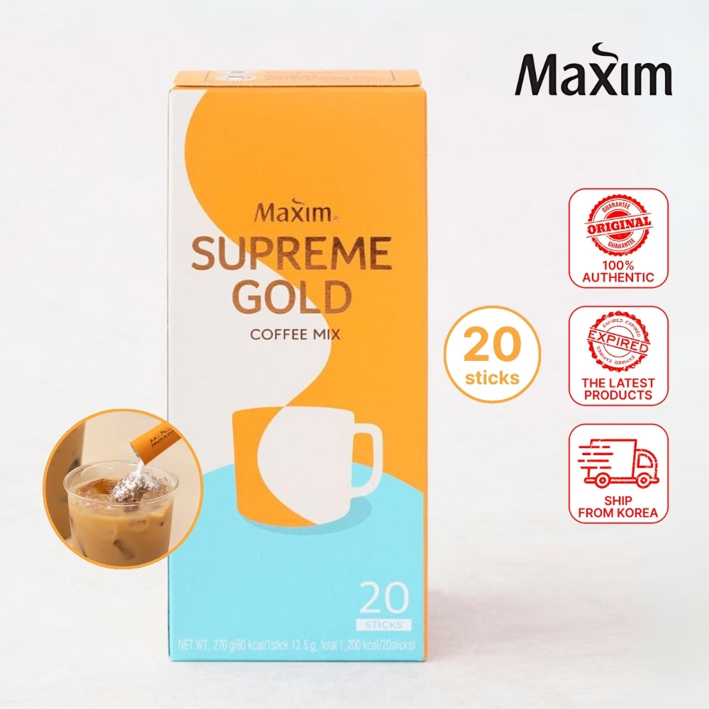 [Maxim] Supreme Gold 20pcs / Coffee Mix / Park Seo Joon Coffee / Instant Coffee Mix / Korean Coffee