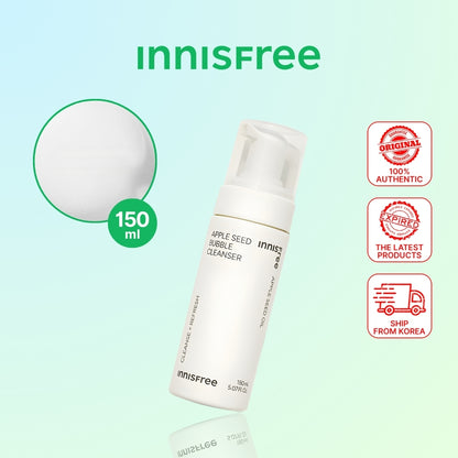 Innisfree Apple Seed Bubble Cleanser 150ml - Gentle Cleansing Foam with Apple Extract