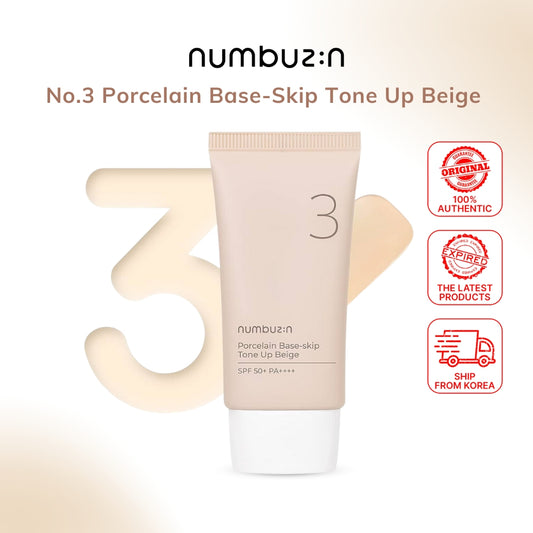 numbuzin No.3  Base-Skip Tone Up Beige SPF50+/PA++++ 1.69 oz / 50ml