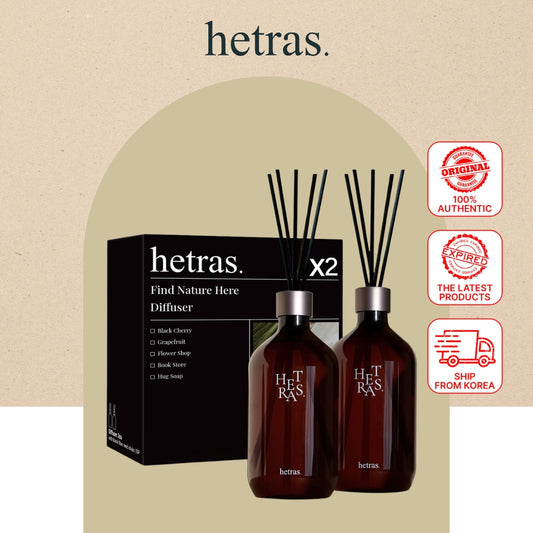 (1+1) HETRAS Premium Diffuser 500ml | Fragrance Oil Diffuser & Sticks for Home/Office/Bathroom Decor