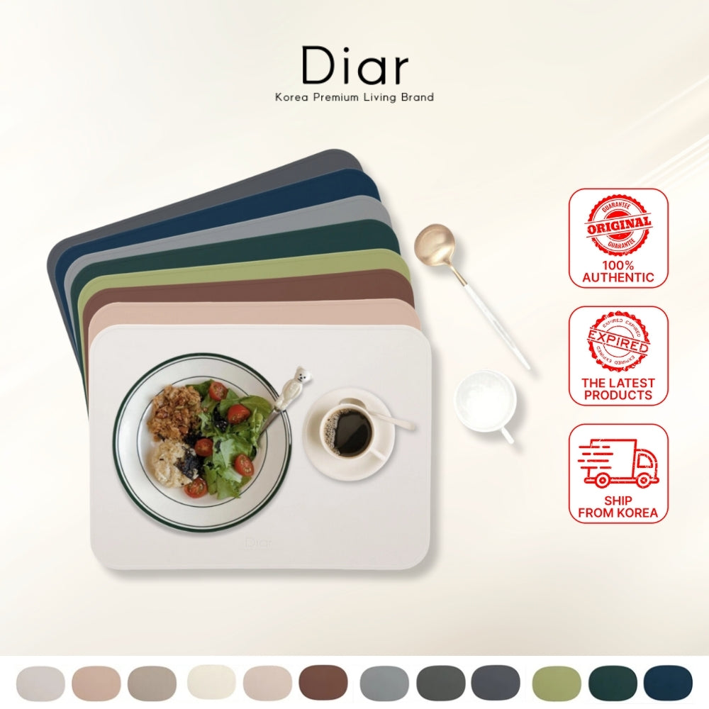 Diar Platinum Silicone Table Mat - Heat-Resistant & Non-Slip - Made in Korea