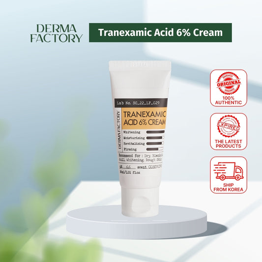 Derma Factory Tranexamic acid 6% cream 30ml | Korean Skin Calm Rose Water Whitening Skin Care