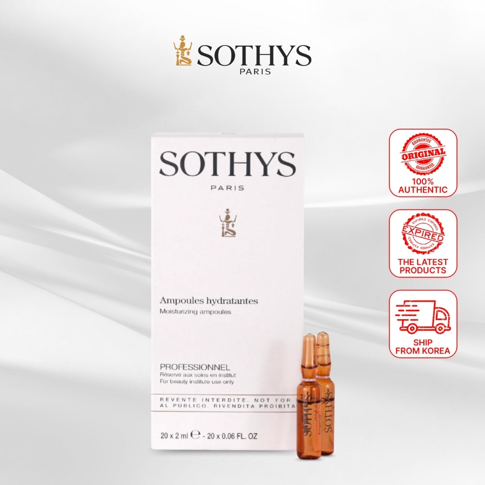 Sothys Moisturizing Ampoule 2mlx20ea (Moisture, Nutrition,Dry, Soothing, Energy, Skin Protection)