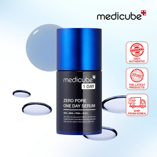 MEDICUBE Zero Pore One-day Serum Double Editions [Exclusive] - Pore Minimizing Anti-aging Skincare Set 30ml + 30ml