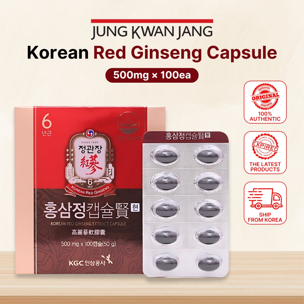 Cheong Kwan Jang Korean Red Ginseng 100 Capsules (500mg) / 6 Years Extract