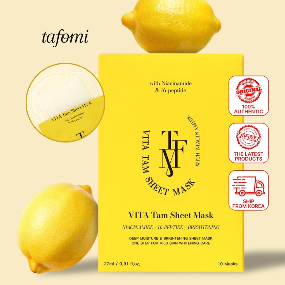 TAFOMI Vita TAM Sheet Mask 10 Sheets 27ml | Hydrating Face Masks