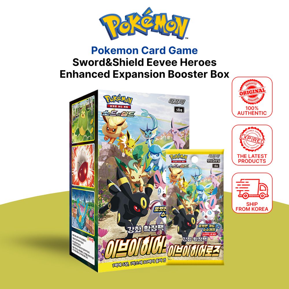 POKEMON Card Sword&Shield Eevee Heroes Enhanced Expansion Booster Box 30 Packs