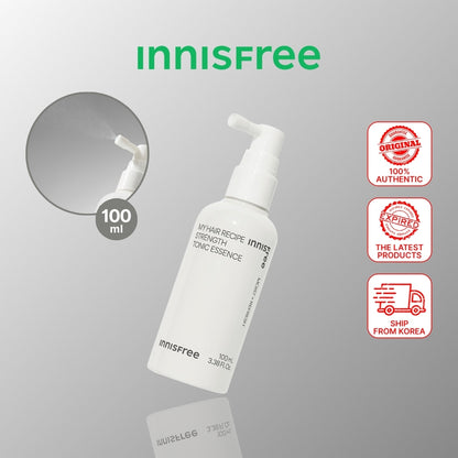 Innisfree My Hair Recipe Strength Tonic Essence 100ml - Intensive Hair Care Treatment for Strength and Nourishment