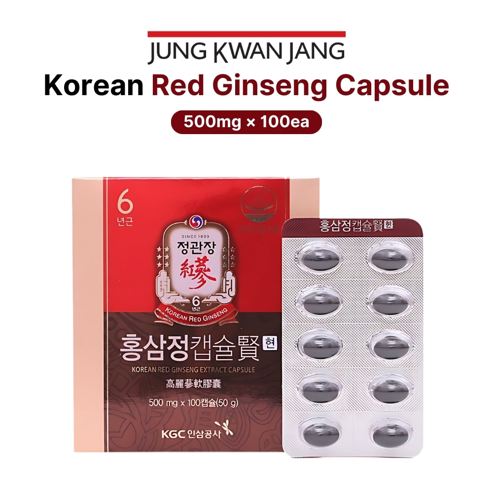 Cheong Kwan Jang Korean Red Ginseng 100 Capsules (500mg) / 6 Years Extract