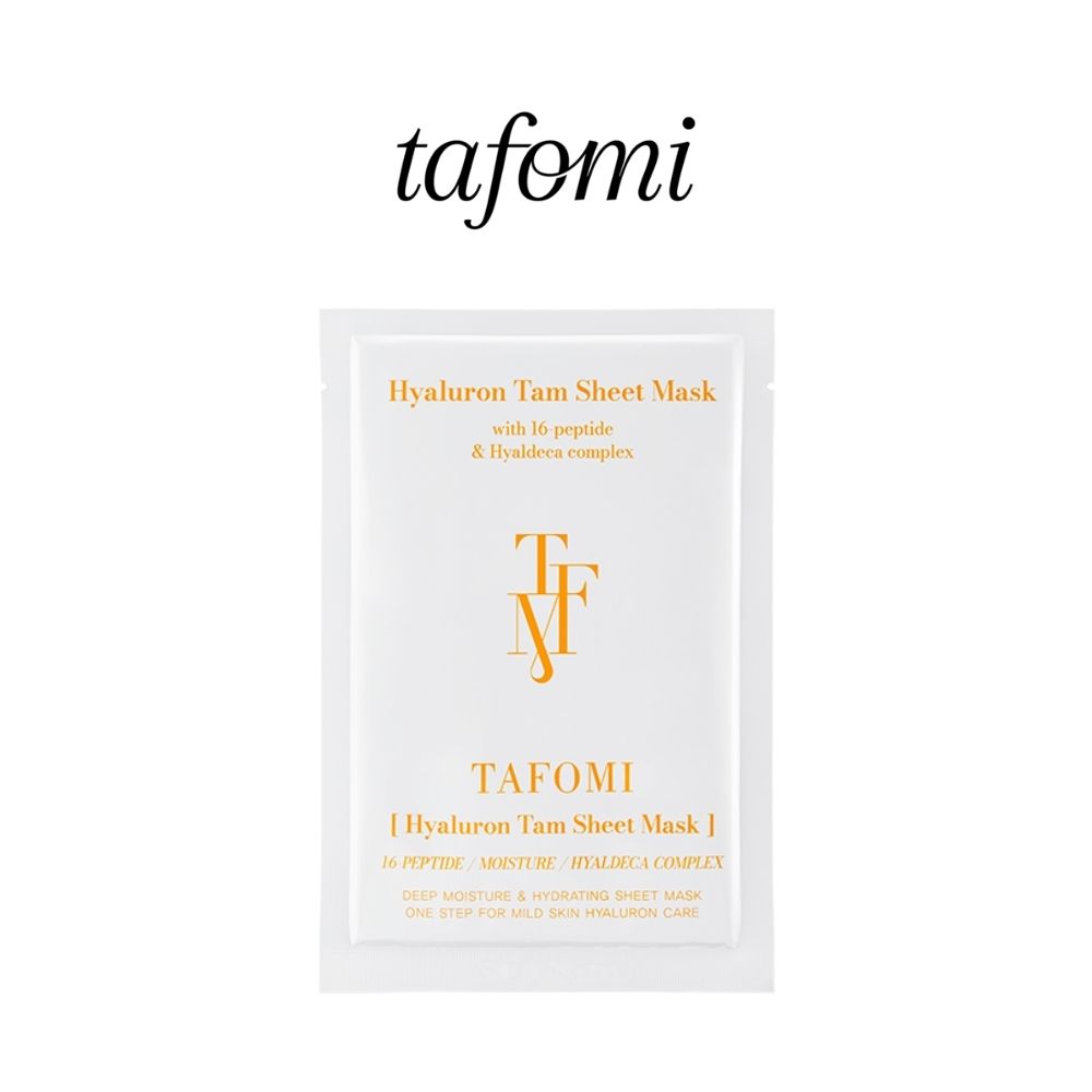 TAFOMI Hyaluron TAM Sheet Mask for Hydration 30ml (10 Sheets) - Skincare Face Mask for Anti-Aging