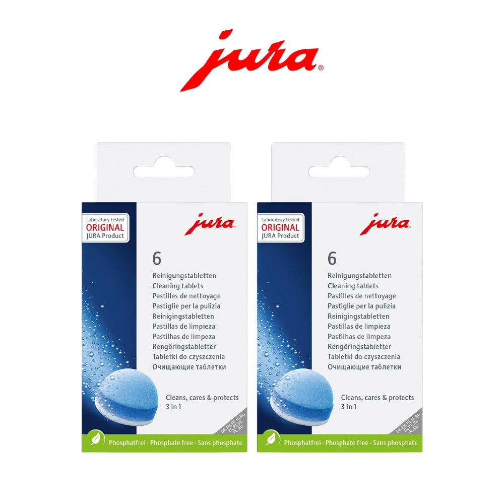 JURA 3-phase Cleaning Tablet 6pcs/box for maintenance of the Automatic Coffee Machine & High Level of Coffee Quality