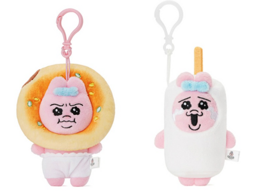 [KAKAO Friends]KOREA Genuine Opanchu Panty Rabbit Food Style Plush Doll Keychains _ Rice Cake/Hotteok