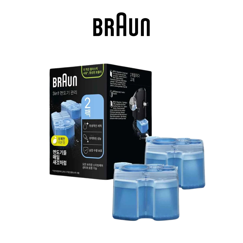 BRAUN Clean and Renew Shaver Refill Cleaner 2EA 4EA 6EA Lemon Flavour For All Braun Models