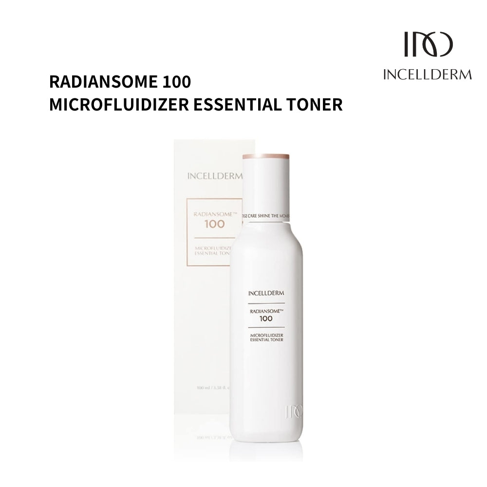 INCELLDERM Radiansome 100 Microfluidizer Essential Toner 100ml - Hydrating and Nourishing Toner