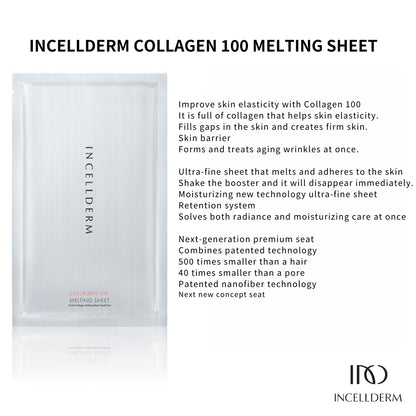 INCELLDERM Collagen 100 Melting Sheet Mask/Anti-Aging/Whitening