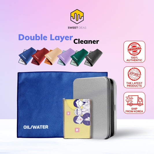 Double Layer Eyeglass Lens & Screen Cleaning Cloths-Dust Cleaner Tissue for Oil & Water Residue Removal