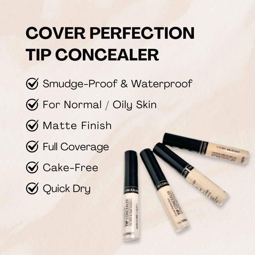 The Saem Cover Perfection Tip Concealer (14 colors) SPF28/PA++ 6.5g