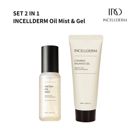 INCELLDERM oil mist & gel 2pcs SET (Vieton Oil Mist 50ml + Calming Balance Gel 100ml)