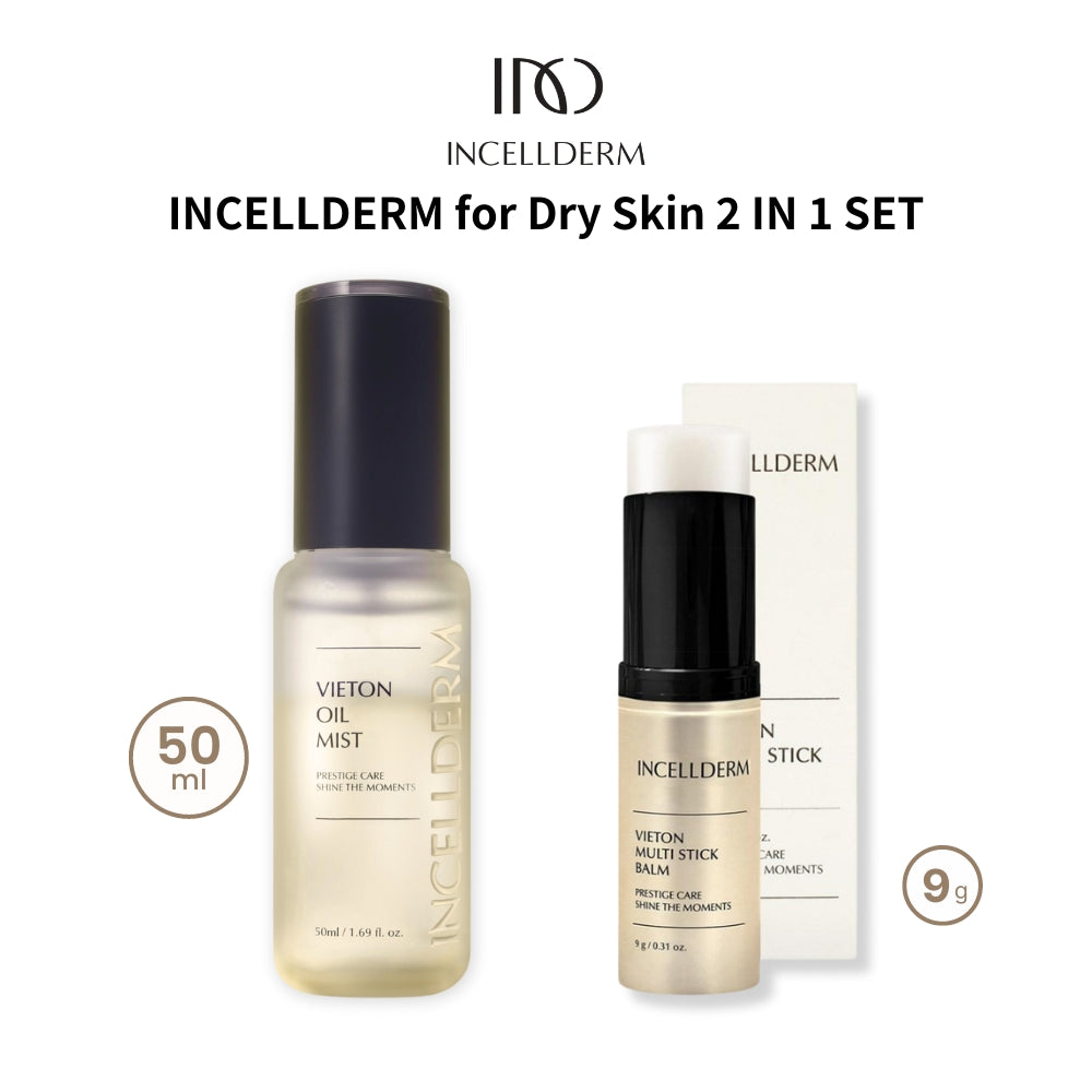 INCELLDERM for Dry skin 2pcs SET (VIETON OIL MIST 50 ml + MULTI STICK BALM 9g)