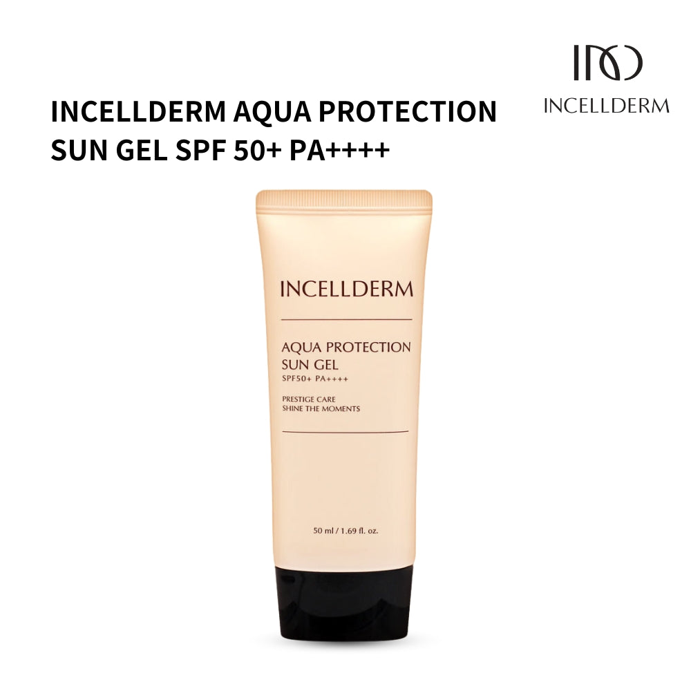 INCELLDERM AQUA PROTECTION SUN GEL SPF 50+ PA++++ Protects Skin Against UV Rays, Moisturizes, 50ml