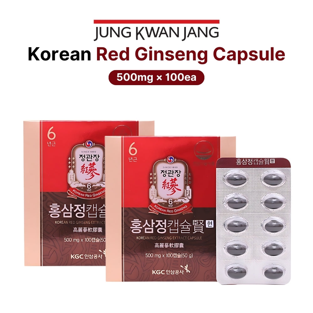 Cheong Kwan Jang Korean Red Ginseng 100 Capsules (500mg) / 6 Years Extract