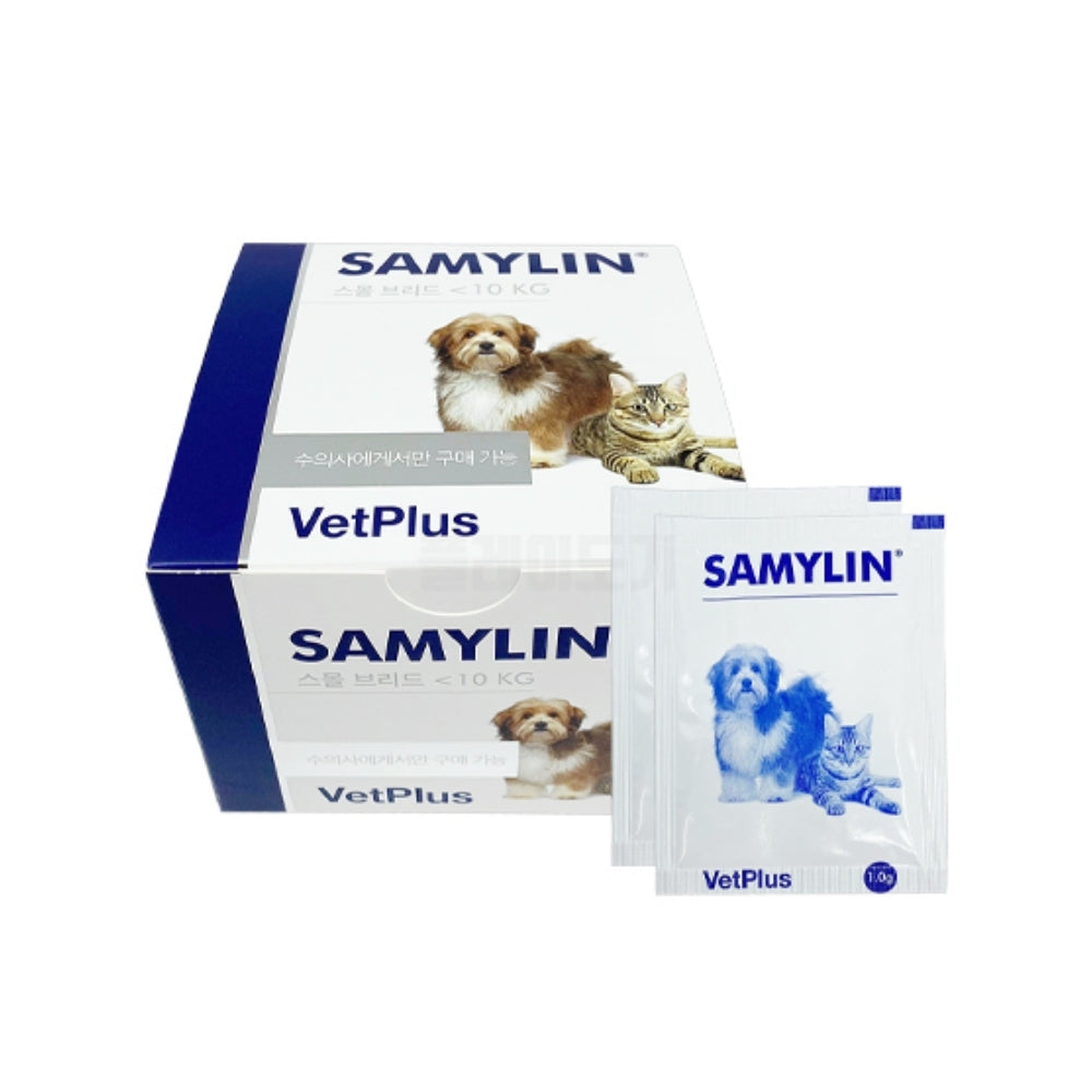 VetPlus Samylin Small Breed for Dogs & Cats 30 Tablets / Sachets Nutritional Supplement for Healthy Liver Function