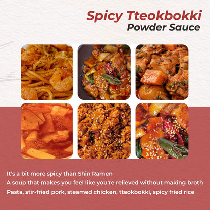 [Jung's food] Korean Spicy Tteokbokki Powder Sauce - Instant Flavorful Seasoning